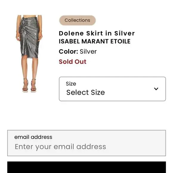 Dolene Skirt in Silver ISABEL MARANT ETOILE